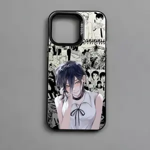 Cool Anime R-Reze Phone Case For iPhone 17 16 15 14 13 12 11 Pro Max Plus Air And Galaxy S25 S24 S23 S22 Ultra Plus FE Black Matte Multicolor Laser Metallic Aurora Cover Unique Gift For Christmas