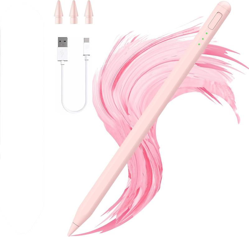 Stylus for iPad Fast Charging Tilt Sensor Anti-Mistouch Compatible with iPad 11 10 9 8 7th Gen Air 7 6 5 4 3 M3 M2 Pro 13 12.9 11 M4 Mini 7 6 5th Gen Pink - Computer Stylus for iPad Fast Charging Tilt Sensor Anti-Mistouch Compatible with iPad 11 10 9 8 7th Gen Air 7 6 5 4 3 M3 M2 Pro 13 12.9 11 M4 Mini 7 6 5th Gen Pink - Computer