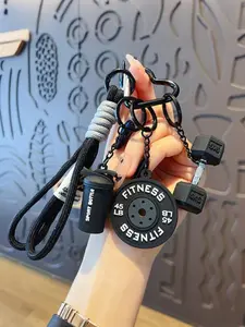 High-Value Fitness Series Backpack Charm, Detachable Mini Dumbbell Couple Bag Accessory Keychain, Stylish Small Pendant, Keychain For Bags