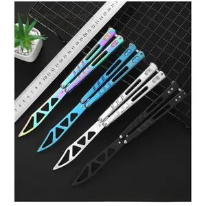 Learn hand training techniques like a pro! This colorful titanium alloy trainer features bearings for smooth flipping. Safe practice and a risk-free EDC (Everyday Carry) gift choice.