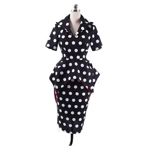 Women's Other Mother Cosplay Costume Black Polka Dot Beldam Dress Halloween Unifrom