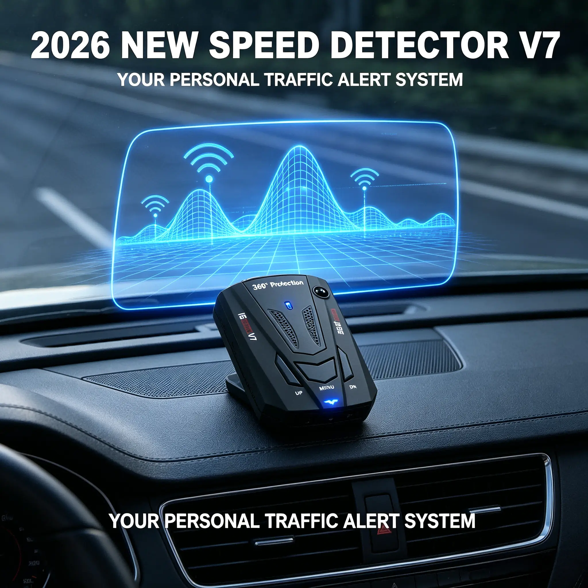 Speed Alert Radar Detector for Daily Commuters | 360° Signal Reception | Reduce False Alarms Speed Alert Radar Detector for Daily Commuters | 360° Signal Reception | Reduce False Alarms