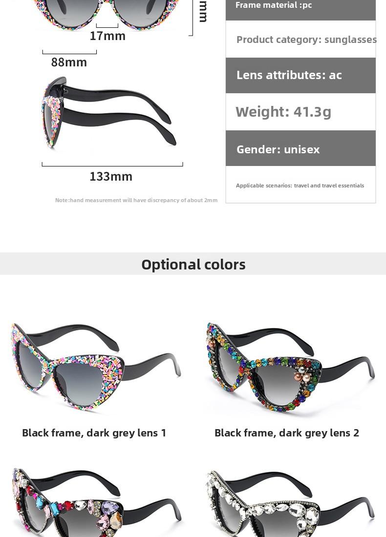 Fashion Cat Eye Rhinestone Sunglasses