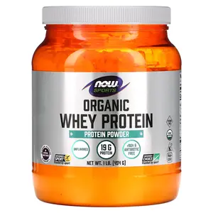 NOW Foods Sports, Organic Whey Protein, Unflavored, 1 lb (454 g)