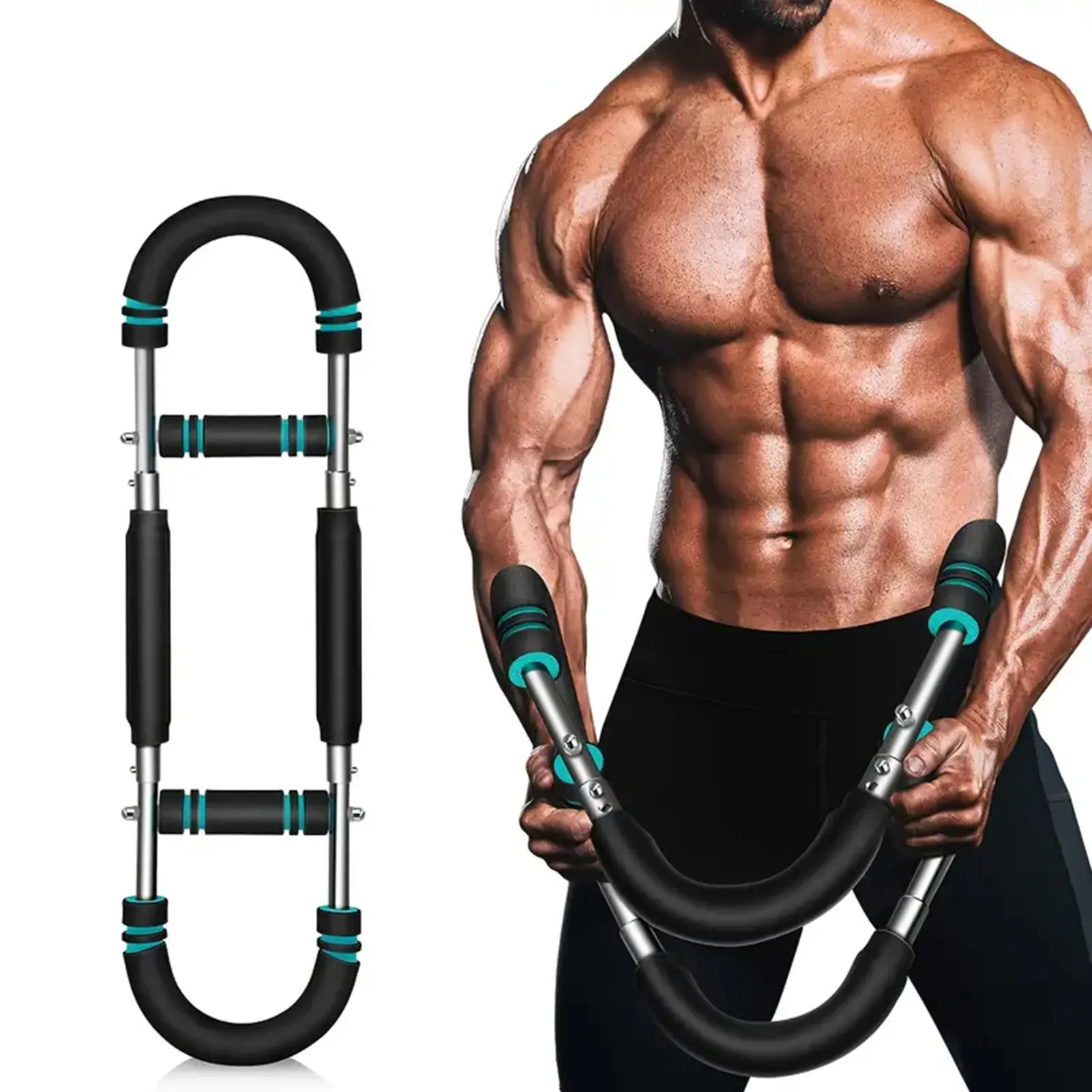 Portable Home Gym Equipment Adjustable Arm Chest Expander for Muscle Training Strength Building Men Women Fitness Equipment Gift