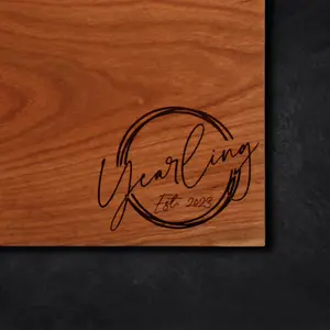 Scripted Circle Personalized Cutting Board