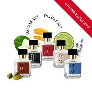 Zermat USA DELUXE Fragrance Set - 5 Eau de Parfums Collection for All Styles & Occasions - Oud Noir, Enigmatique Cuir, Safran Rouge, Boisé de Santal, Vent Bleu - Long-lasting, High-quality Formulations in Elegant 50 ml Bottles