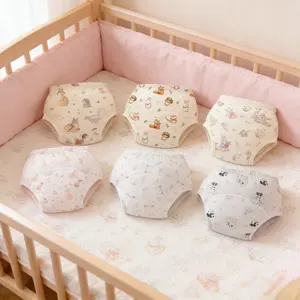 6pcs Baby Walker Pants, Breathable Mesh Fabric, Cool Summer Wear, Soft and Comfortable, Reusable Washable Diapers, Perfect Gift for Babies