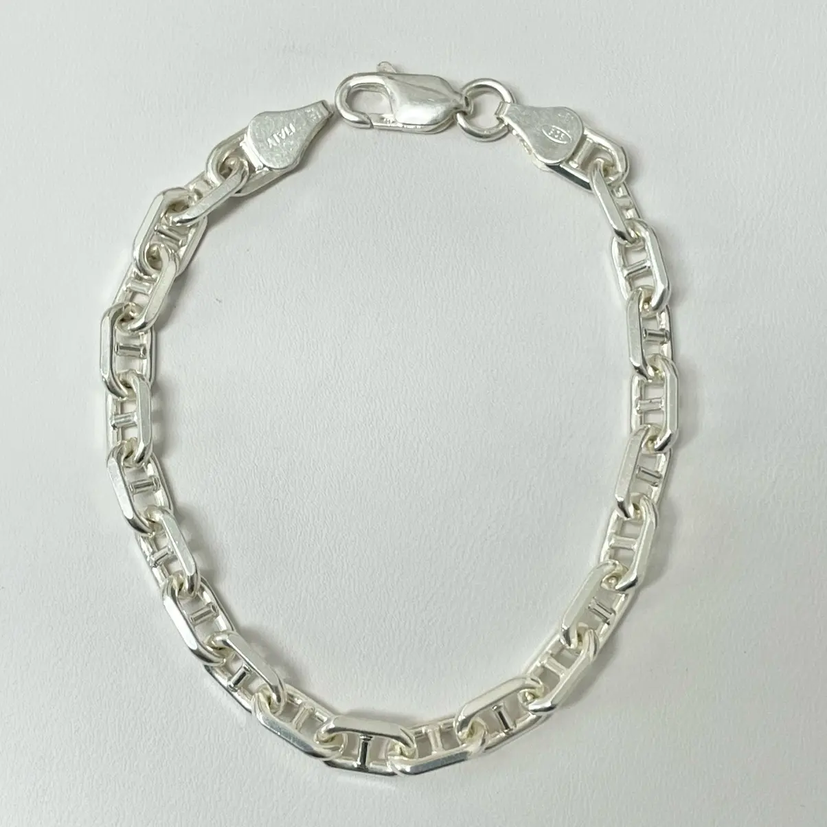 Sterling Silver 925 Anchor Bracelet Size 7