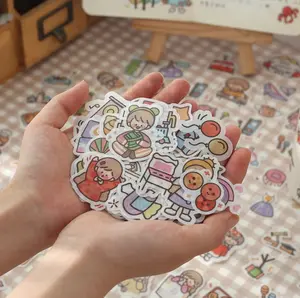 40pcs Little Girl Stickers with Study, Birthday, Kawaii, Amusement Park, Happy, and Party Themes