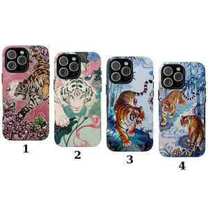 Ed Hardy Tiger Tattoo Phone Case Collection, Y2K Tiger Aesthetic TPU Tough Covers for iPhone