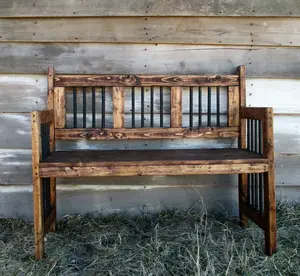 Rustic Industrial Furniture - Reclamed Wood Bench - For indoor or outdoors - Garden Bench