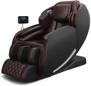 Real Relax 2026 Massage Chair Full Body,Zero Gravity SL-Track Shiatsu Massage Recliner with Upgraded Phone Controller and Holder,APP Control,Child Lock,Pause Button and Led Light,Favor-06,Dark Brown