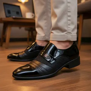 Premium Men's Loafers Patent Leather Dress Shoes for Men - Formal CS Business Casual Shoes for Men 2026, Classic Comfort, Executive Style, Durable Leather