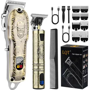 LQT Electric Hair Clipper,USB Rechargeable Hair Trimmer with Limit Combs,Professional Hair Shaver for Men, Barbershop,Salon,Home Use, Adjustable Barber Kit，Christmas Gift,Stocking Fillers
