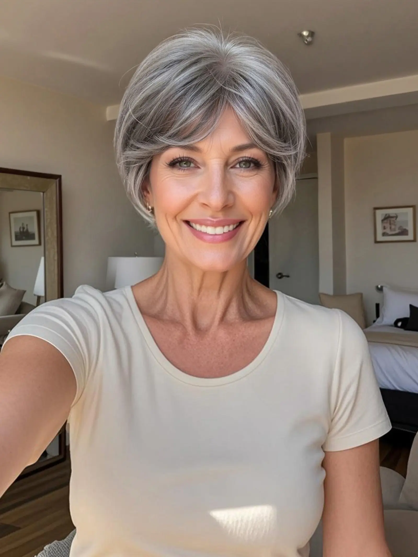 Short Bob Wig, 10 Inch Heat Resistant Synthetic Hair for Women, Fashionable and Casual Medium Length Hairstyle, Straight Synthetic Wigs