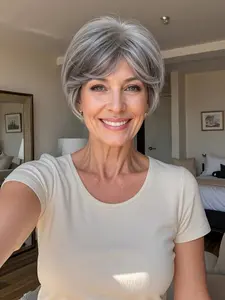Short Bob Wig, 10 Inch Heat Resistant Synthetic Hair for Women, Fashionable and Casual Medium Length Hairstyle, Straight Synthetic Wigs
