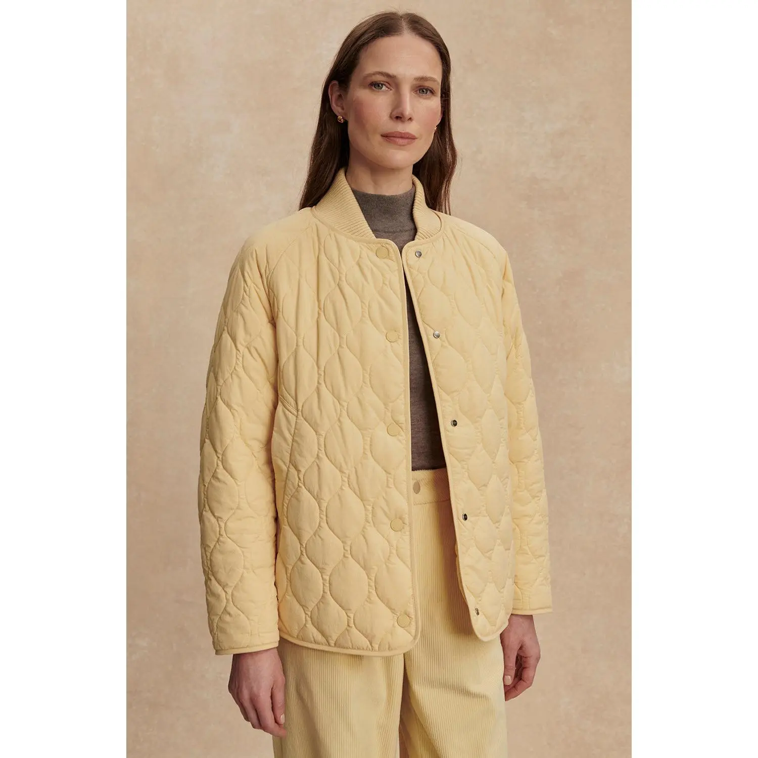 Luca Quilted Jacket- Reed Yellow
