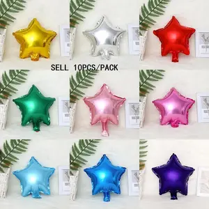Five-pointed Star Shaped Balloon, 10pcs Inflatable Balloon, Party Balloon for Birthday Wedding Baby Shower Decoration