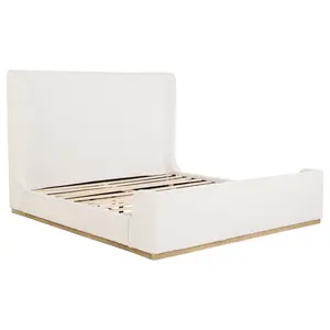 Nala Upholstered Sleigh Bed Cream