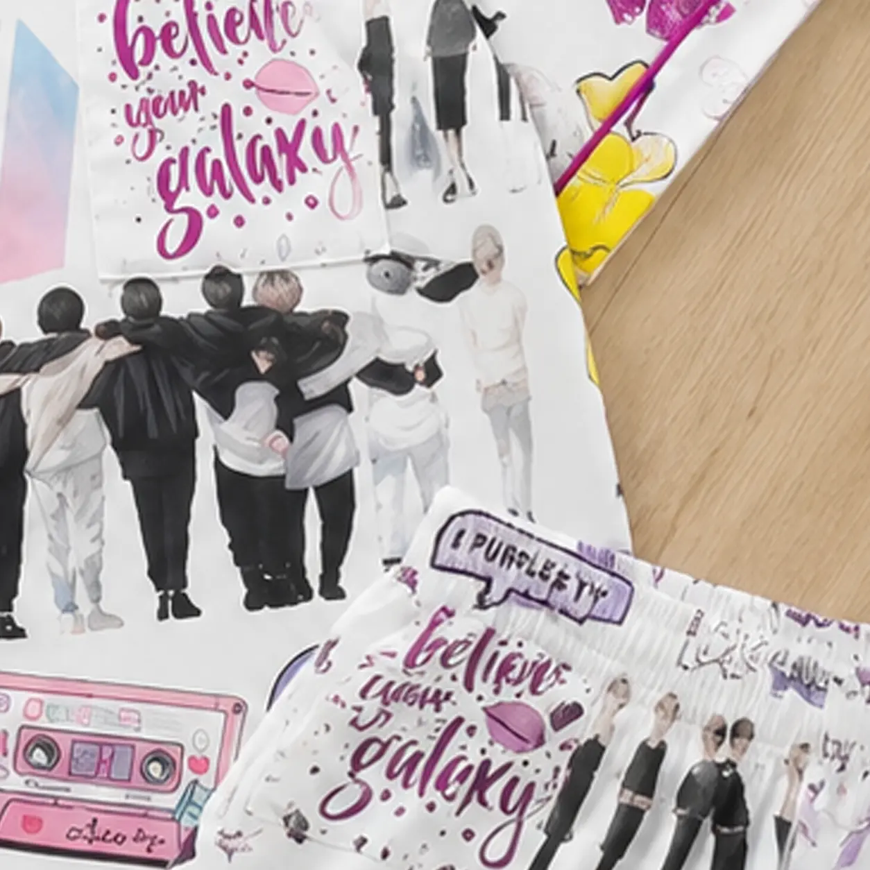 Believe Your Galaxy Pajama Set, Kpop Pajama Set