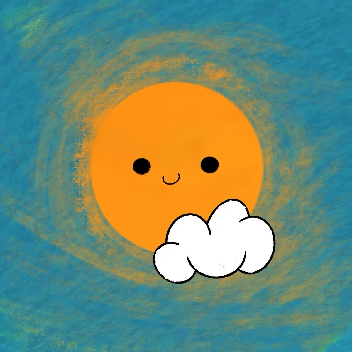 Custom Sun Portrait [Message Seller With Photo] Abstract Acrylic Drawing, Vibrant Colorful Art, Hand Painted Canvas