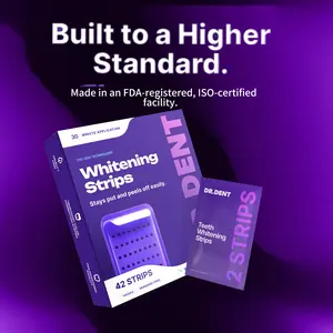 DRDENT Purple Teeth Whitening Strips - 7 Whitening Sessions - Non Sensitive Teeth Whitening - Peroxide-Free