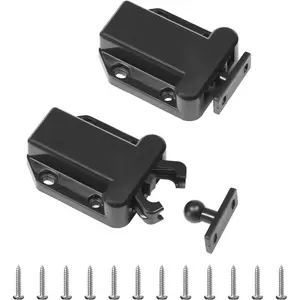 Push Latch Rebound Self-Locking Device, Automatic Pop-Up Function Cabinet Lock, Modern Home Lock (2 Packs)