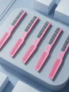 5 Pcs Foldable Hair Brush, Anti-Static Mini Pocket Massage Comb, Portable Travel Plastic Hair Styling Tools for Men & Women, Hair Styling Combs