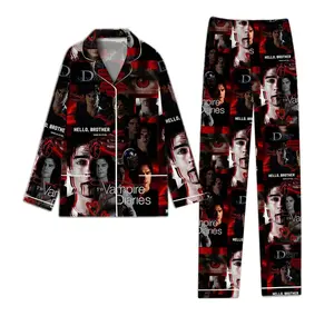 Vampire Diaries Family Pajamas Set, Kid & Adult Matching Sleepwear, Halloween Xmas Gift for Readers