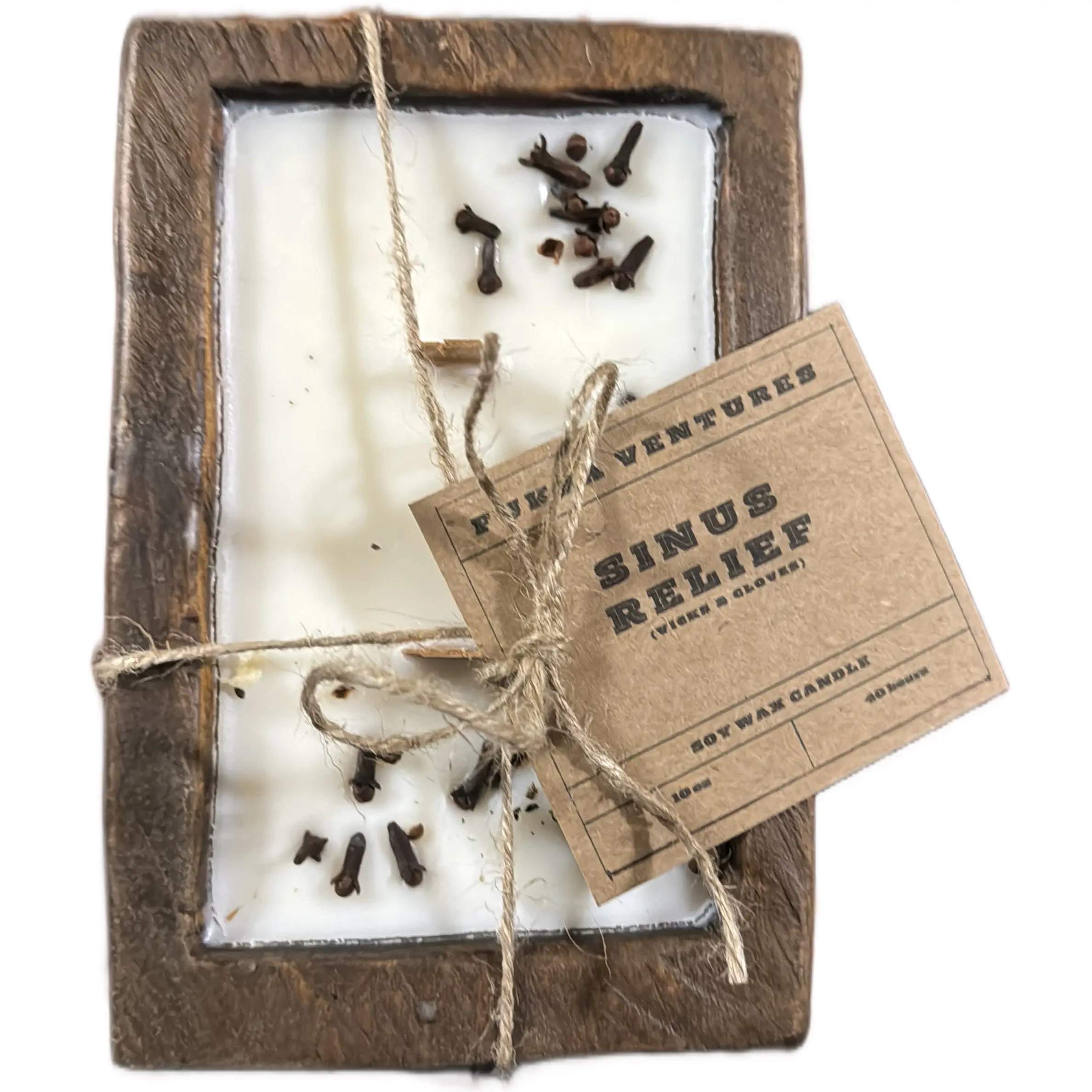 Sinus Relief (Vicks & clove infused) dough bowl candle holiday candle