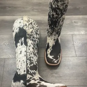 Women’s Knee High Squared toe cowhide boots