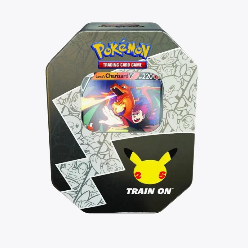 Lance’s Charizard Tin comes with 4 celebrations packs 2 random packs and promo