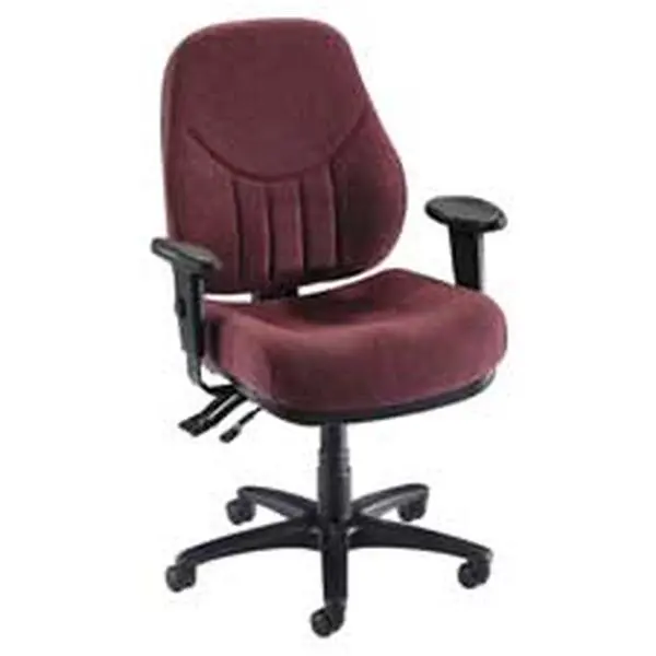 High-Back Multi-Task Office Chair, Gray, 26.88in x 26in x 39in-42in Dimensions, 0.50in Feature, Adjustable, 2in Back Height Adjustment, Asynchronous Control, Deep Molded Seat and Back, 30000 Cycles Abrasion Rating, Comfortable Durable Desk Chairs, High Ar