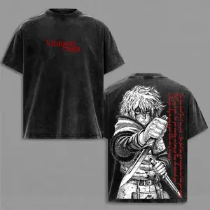 Vinland Saga Thorfinn Graphic Tee, Vintage Cotton, Unisex T-shirt, Dark Aestheti