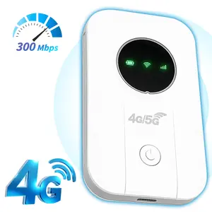 2026 New 4G Portable WiFi Hotspot, 300Mbps Pocket Sized Mobile Router, Stable Wireless Network with SIM Card Slot, Multi-Device Connection for WiFi Enabled Devices, Europe Travel Camping Road Trip