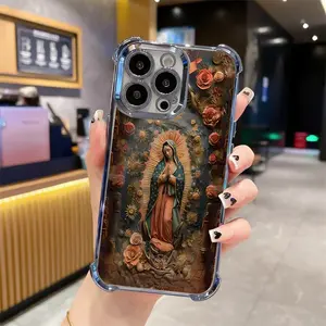 Creative Jesus Pattern Phone case for iPhone 17 Pro Max 16 Plus 15 14 13 12 Full Body Protection Shockproof Soft Silicone Cover 290