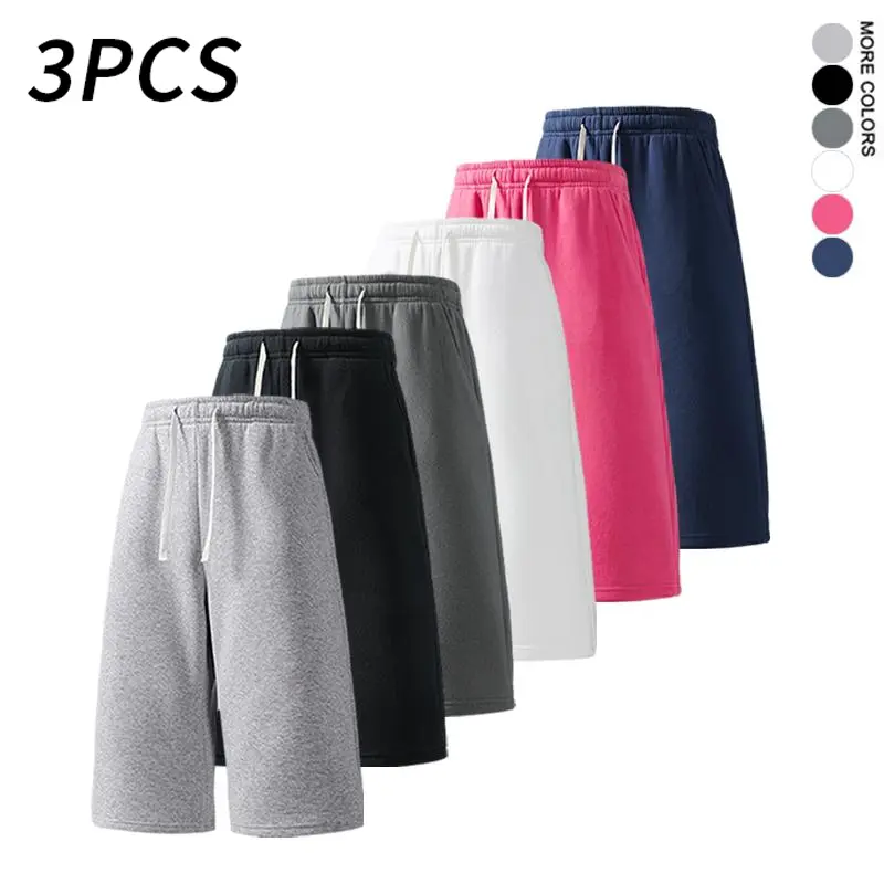 SPEEALER Men's Gray Knit Texture Casual Sports Shorts - 3-Pack Summer Loose Fit, Also Available as Single Item