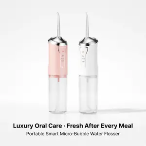 Valentine Gift Rechargeable Water Flosser Cordless Portable Oral Irrigator 3 Modes 4 Jet Tips Waterproof Oral Cleaning Device Home Travel Daily Oral Care#ValentineGift #WaterFlosser #OralCare #TravelEssentials #GiftIdea #CoupleGift