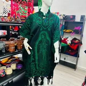 Gaban poncho Virgen Maria Tradicional Mexican Gaban Casual Comfort poncho