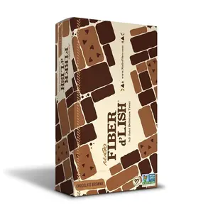 NuGo Fiber d'Lish Chocolate Brownie, 12g High Fiber, Vegan, 150 Calories, 16 Count
