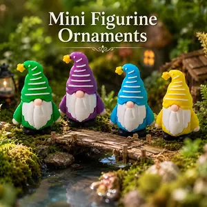 New Mini Dwarf Statue, Tiny Gnome Figurine, Micro Landscape Decoration, Small Ornament, Decorative Home Ornament, DIY Craft Kit, Perfect for Home Decor
