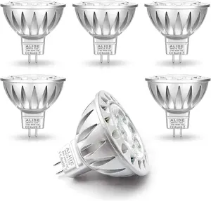 MR16 7W GU5.3 Led Bulbs Replace 50W-75W Halogen Equivalent,2700K Warm White,12V Low Voltage MR16 Bulb Spotlight for Outdoor Landscape Flood Track Recessed Lighting,560lm,38 Deg,6 Pack