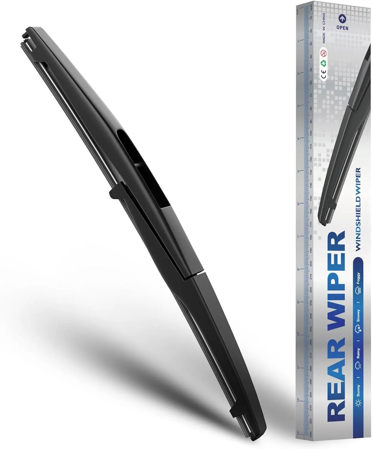 Rear Windshield Wiper Replacement Assembly - 12 in OEM Back Wiper for Nissan Pathfinder 2005-2012, No-Noise Streak-Free Rain Scraper Blades, 12 Inches