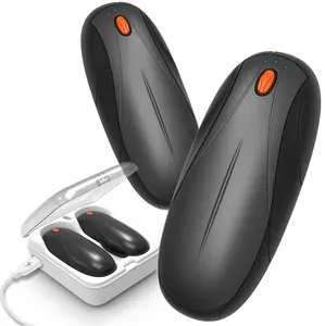 2 Pack Rechargeable Hand Warmers with Charging Case, 14000mAh Portable Dual-Sided Pocket Warmers for Indoor and Outdoor Use