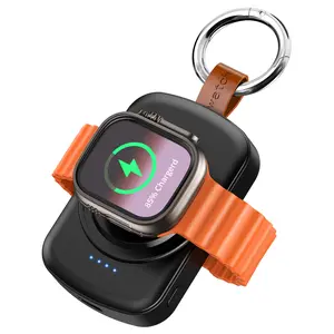Portable Charger for iWatch, 1800mAh Fast Charging Charger Keychain for iWatch, Magnetic Wireless Travel Charger for iWatch Series, Wearable