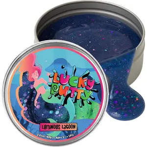 's Luminous Lagoon Night Glow - 3.2oz Clear Base with Color Shifting Sparkles - Sea Green Glow in The Dark - Stretch, Bounce, Pop, Tear - Never Dries - Stress-Reliever - Ages 3+"