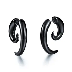 Male Snail Horn Earrings Punk