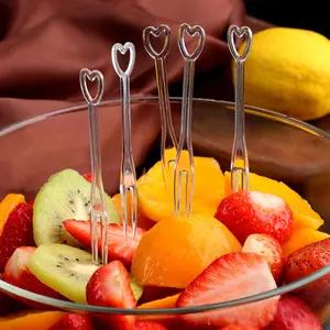 Disposable Plastic Mini Tasting Forks For Fruits, Desserts, Cheese Cubes, Snacks
