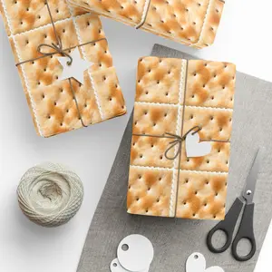 Saltines Soup Crackers Premium Eco Friendly Decorative Gift Wrapping Paper 30x36 or 30x72 Vibrant Colors High Quality USA Made